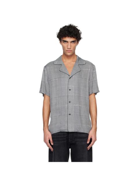 Balmain Black & White Pyjama Printed Prince of Wales Shirt
