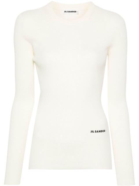 Jil Sander 로고 인쇄 피팅 점퍼