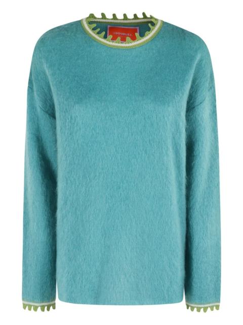 La DoubleJ scalloped-trimmed sweater