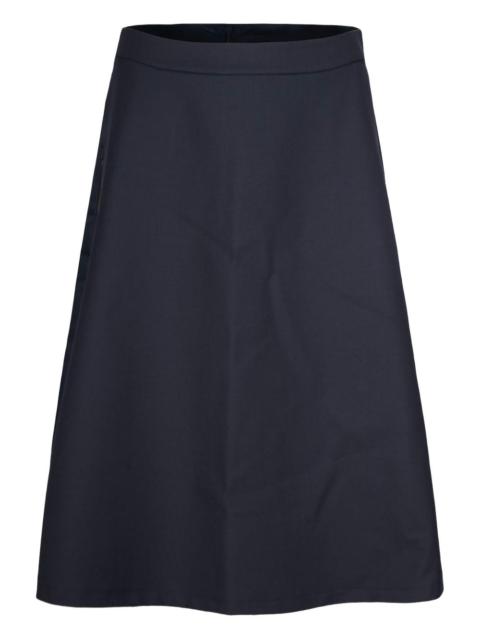 K-WAY zip-detailing midi skirt