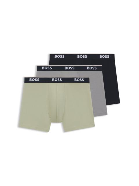 BOSS THREE-PACK OF LOGO-WAISTBAND BOXER BRIEFS