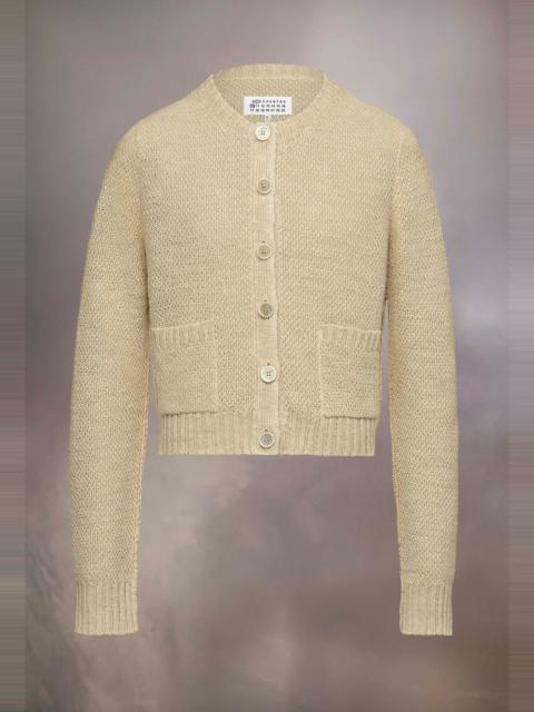 Maison Margiela Hemp basket weave knit cardigan