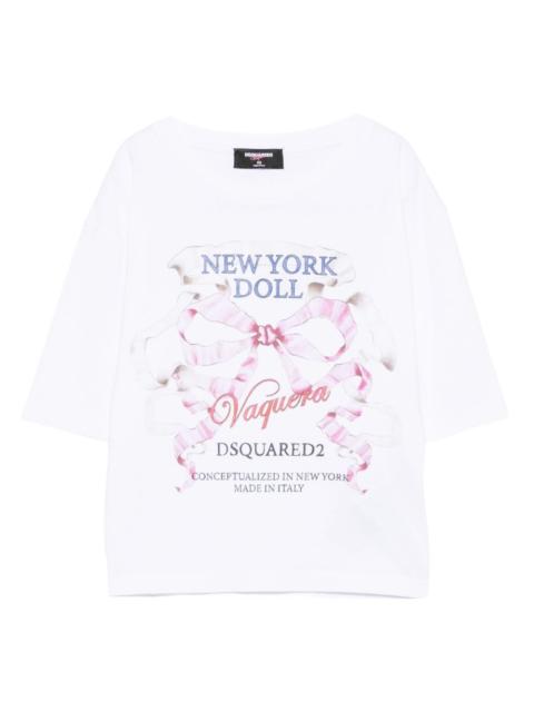 DSQUARED2 crew-neck front-print top