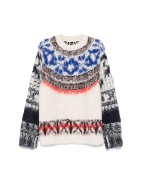 sacai brushed-effect sweater