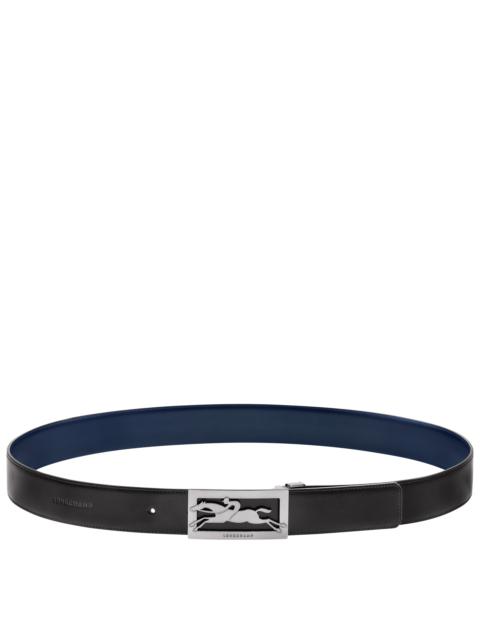 Delta Box Men's belt Black/Navy - Leather