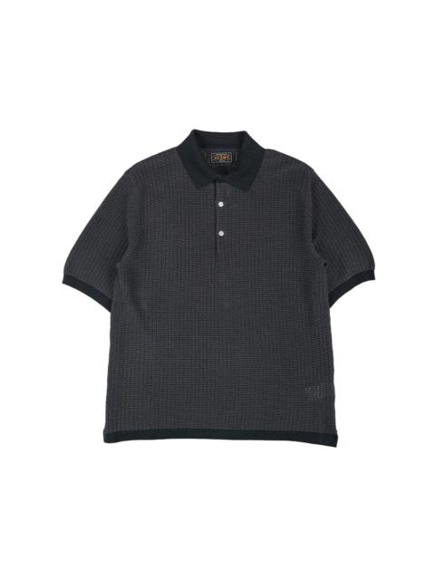 BEAMS PLUS Knit Polo 'Washi' 2 Tone Black