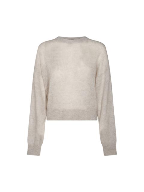 light grey wool knitwear