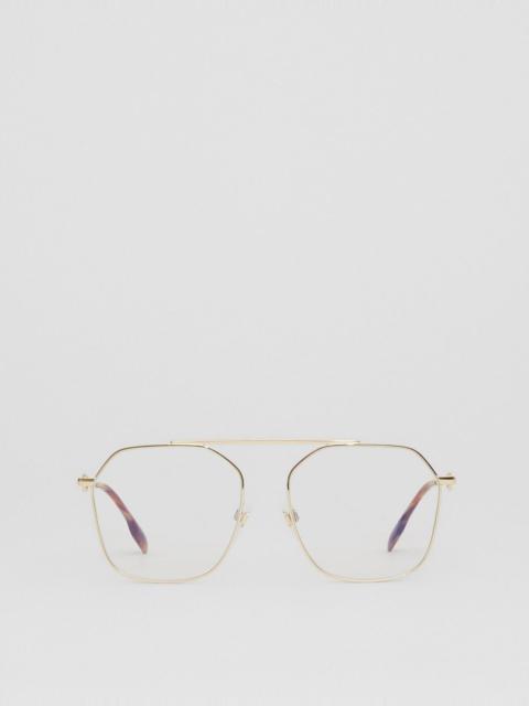 Burberry Chain-link Detail Geometric Blue Light Glasses – Online Exclusive