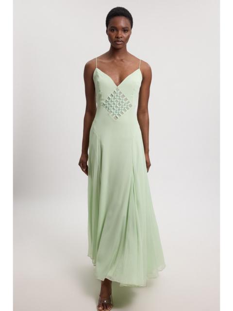 KAREN MILLEN Crystal Embellished Midi Dress