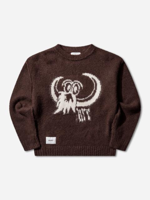 WTAPS Men's BVO Crewneck Sweater Burgundy
