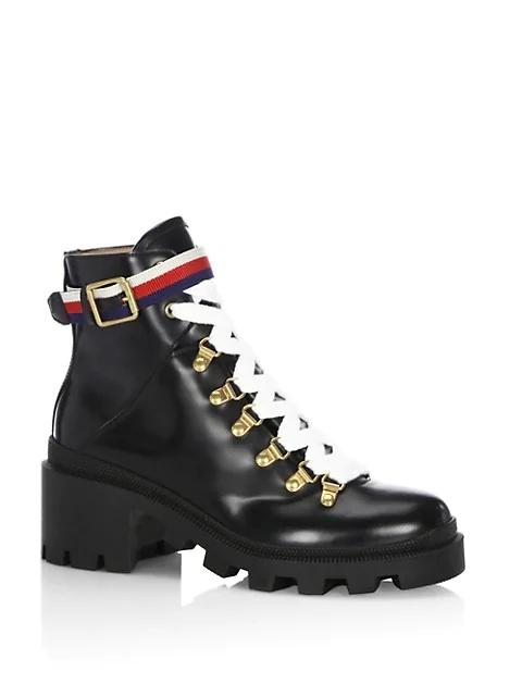 GUCCI Magnum Leather Moto Boots