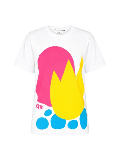 Comme des Garçons GIRL Flame Graphic Tee