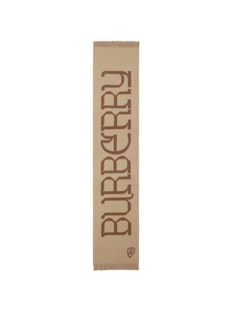 Burberry logo wool scarf