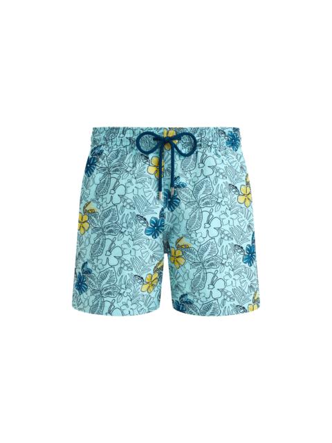 Men Swim Trunks Embroidered Flowers - Limited Edition