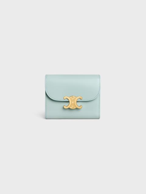 CELINE Small Flap Wallet TRIOMPHE IN Shiny calfskin