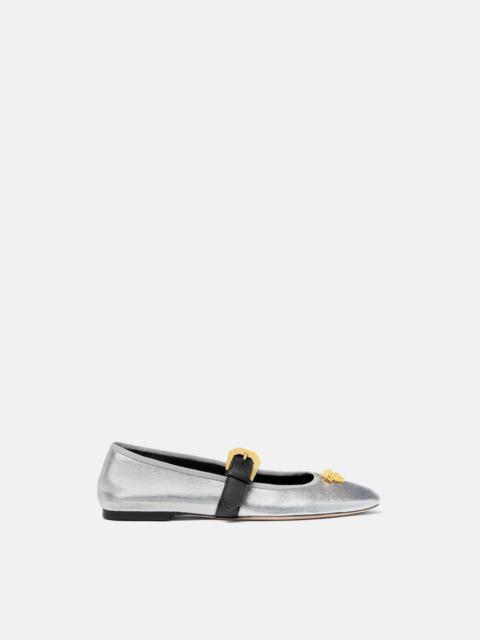VERSACE La Medusa Metallic Ballerinas
