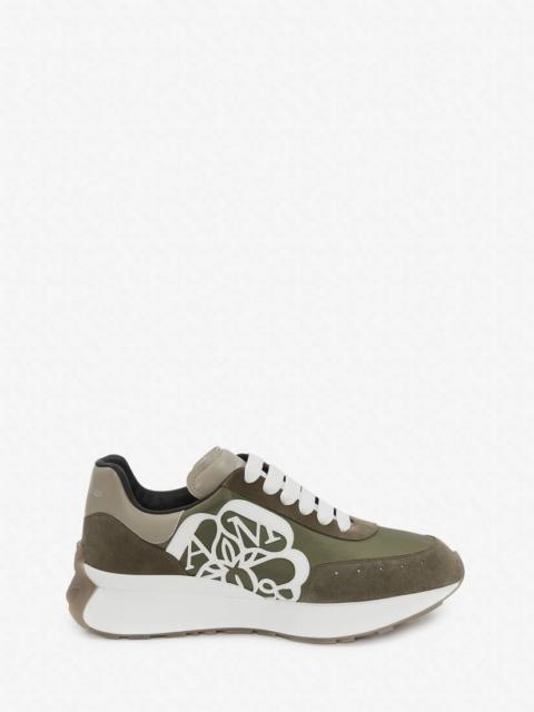 Alexander McQueen Men's Sprint Runner in Khaki