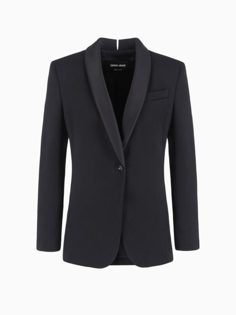 ジャケット GIORGIO ARMANI Black wool blazer (GW000142TE10936 UC001) Giorgio Armani Black Wool Blazer Tailored Fit – LOZURI®