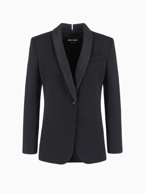 GIORGIO ARMANI Single-breasted, virgin-wool jacket