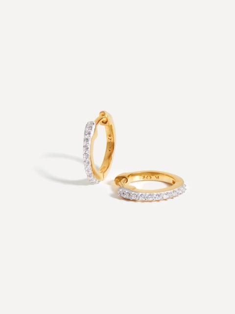 MISSOMA 18ct Gold-Plated Vermeil Silver Classic Pavé Huggie Hoop Earrings18ct Gold-Plated Vermeil Silver Cla