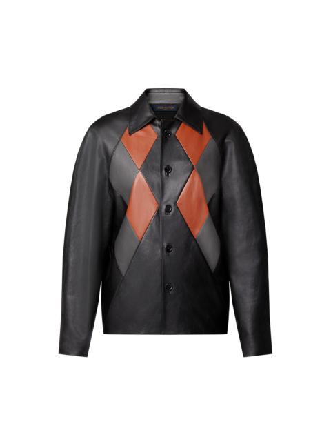 Louis Vuitton Patchwork Leather Button-Up Jacket