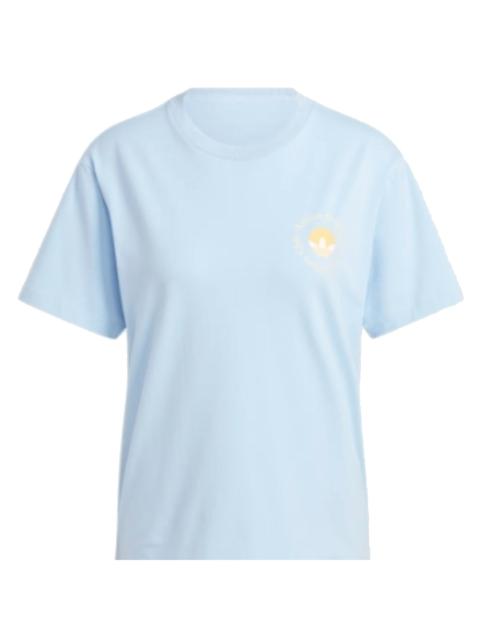 adidas (WMNS) adidas Graphic T-Shit Asia Sizing 'Blue' IT9831