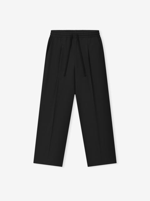 ESSENTIALS Silk Blend Pleat Front Drawstring Pant