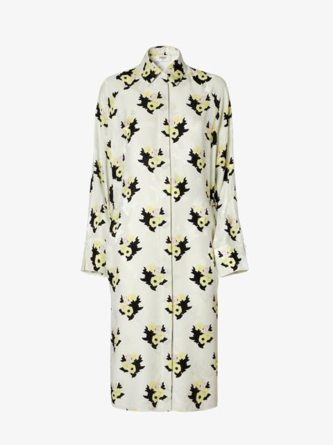 FENDI Dress White silk jacquard dress