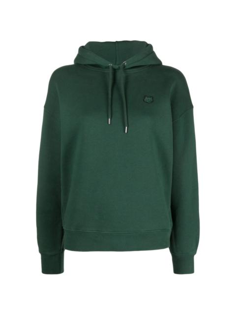 Maison Kitsuné logo-embroidered cotton hoodie