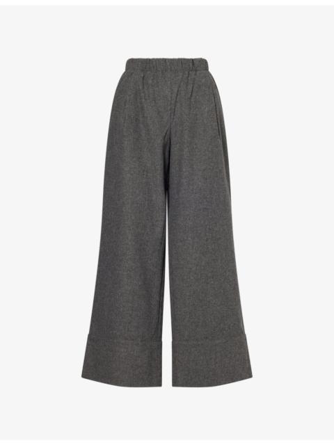 Reformation Fernando Wide-Leg Wool-Blend Trousers