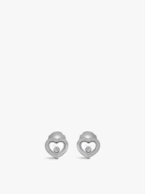 Chopard Happy Diamonds 18ct white-gold and 0.10ct diamond earrings