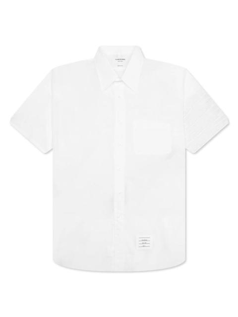 STRAIGHT FIT 4BAR BUTTON DOWN S/S SHIRT - WHITE
