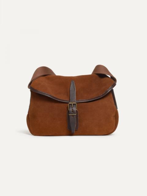 Bleu de Chauffe MUSETTE XS FISHERMAN'S BAG / SUEDE - FAWN BROWN