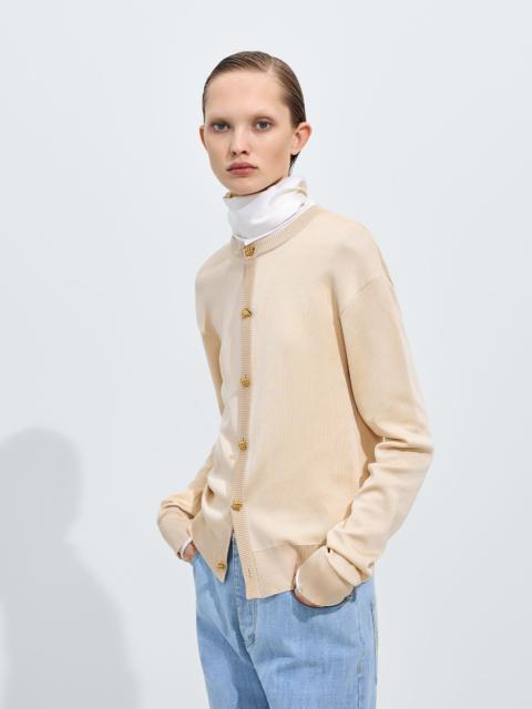 Bottega Veneta Silk Double Knit Cardigan