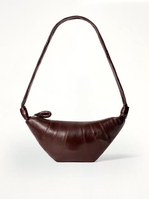 Lemaire Croissant Medium Coated Cotton Bag in Chocolate Fondant