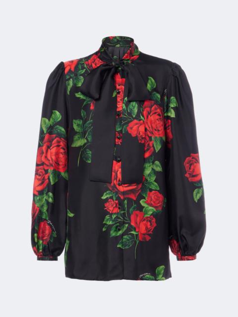 Dolce & Gabbana Floral silk satin blouse