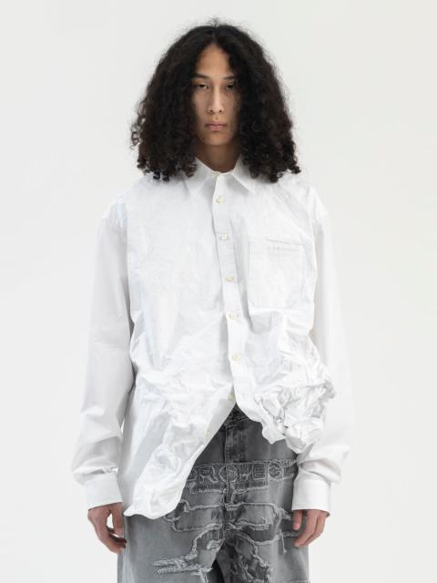 Y/Project WHITE STRIPE SCRUNCHED SHIRT