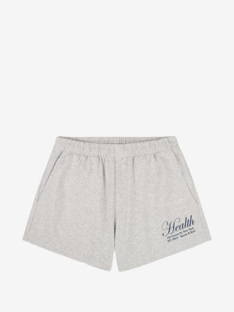 Sporty & Rich NY Health Disco elasticated track shorts
