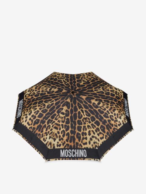 Moschino LEOPARD PRINT OPEN & CLOSE UMBRELLA