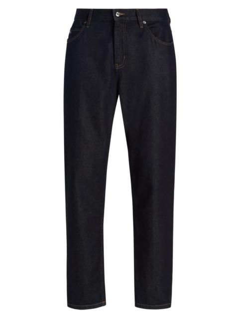 EMPORIO ARMANI Men's Tapered Straight-Leg Jeans - Dark Blue