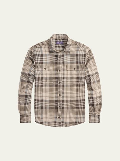 Ralph Lauren Men's Cotton Plaid Double-Pocket Button-Down Shirt