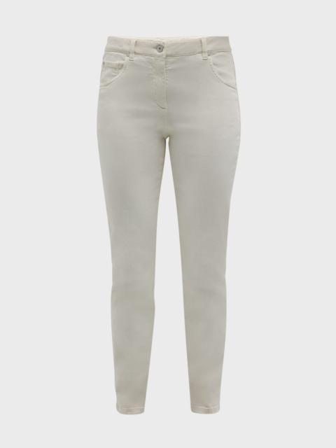 5-Pocket Garment Dyed Skinny Jeans