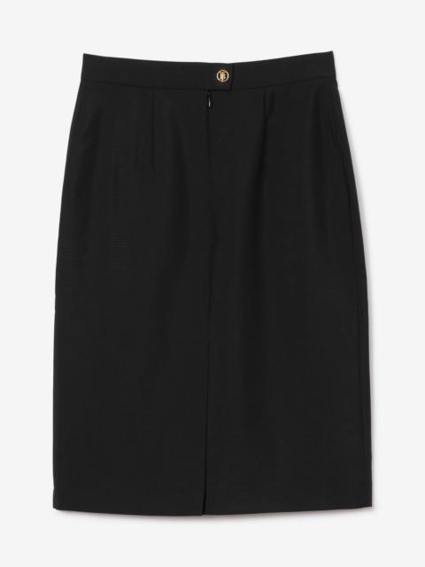 Burberry Mohair Wool Pencil Skirt