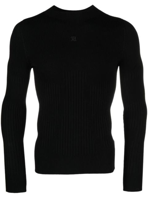 MISBHV logo-embroidered ribbed-knit jumper