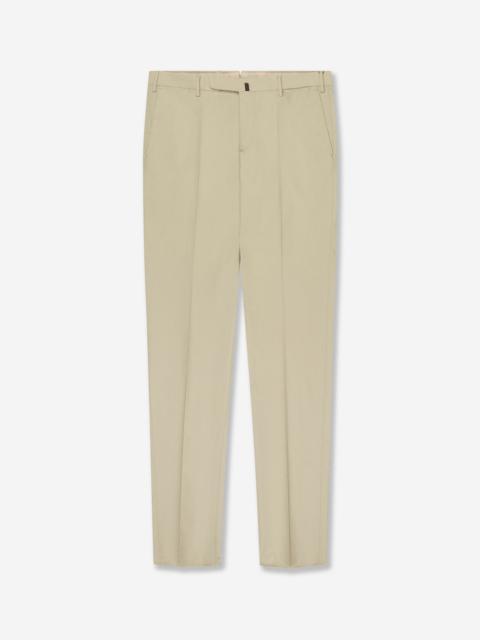 SLOWEAR Slim fit cotton poplin trousers