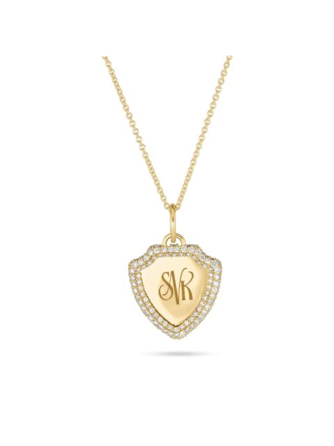 STONE AND STRAND Founding Member Diamond Crest Necklace