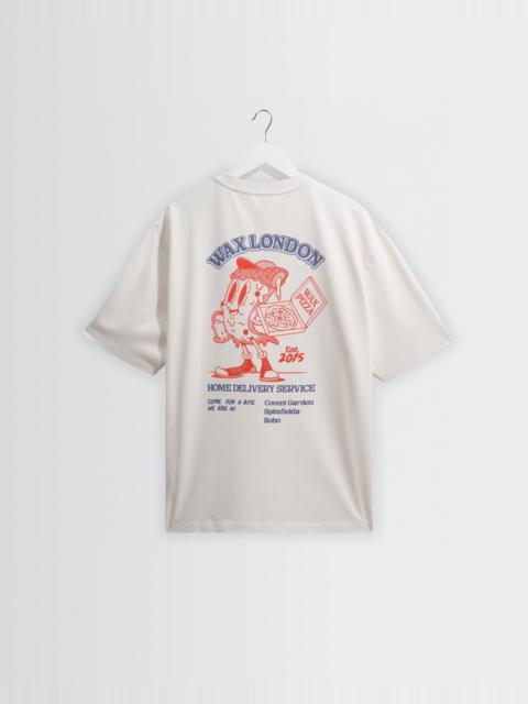 Wax London Milton - White Pizza Delivery Graphic T-Shirt