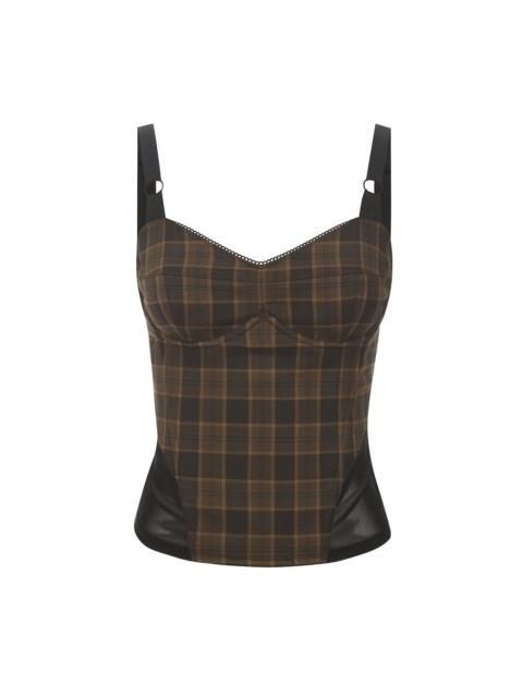 miaou MARGUERITE CORSET - PLAID BROWN