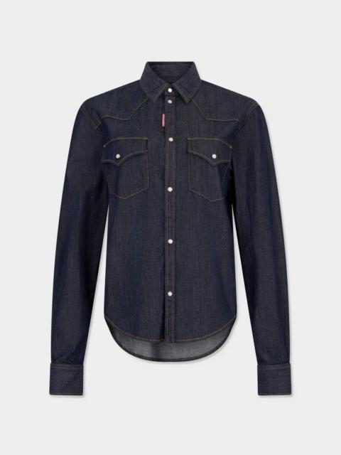 DSQUARED2 DARK SHIRTING WESTERN SHIRT