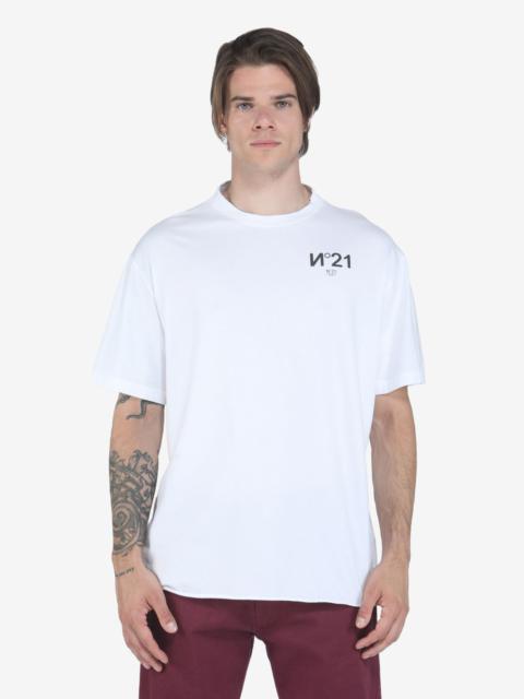 N°21 SLOGAN-PRINT COTTON T-SHIRT